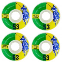 Колёса GOLD WHEELS Karat Club (Green/Yellow) 53 mm для скейтборда