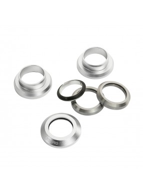 Рулевая колонка Fox стандарт 1 1/8 с чашками серебро