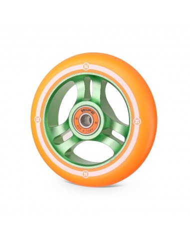 Колесо Hipe 3W 100мм зеленый/оранжевый для трюкового самоката
