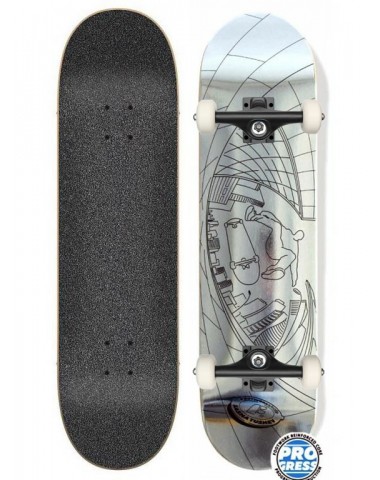 Скейтборд в сборе Footwork FISHEYE SILVER FOIL 8 x 31.5 Трюковый для детей / подростков