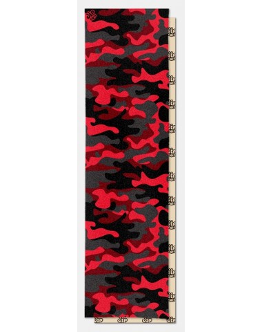 Шкурка dip GRIP Red Camo Perforated для скейтборда / самоката