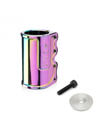 Хомут Fox F01 SCS 34.9mm, 4 bolt rainbow для трюкового самоката