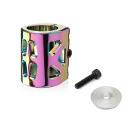 Хомут Fox  TE3 HIC 34.9mm, 3 bolt rainbow для трюкового самоката