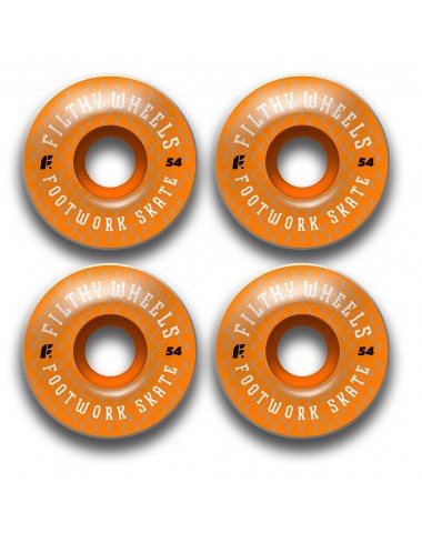 Комплект колес Footwork FILTHY ORANGE 54 мм 85A Форма Classic для скейтборда