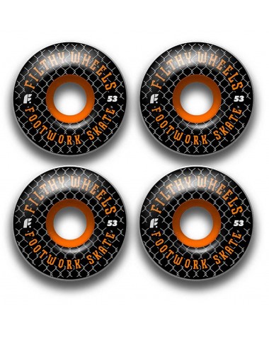 Комплект колес Footwork FILTHY BLACK 53 мм 85A Форма Classic для скейтборда