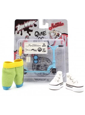 Фингер самокат TAILWHIP 2021 голубой +кеды + шорты Фингер самокат TAILWHIP 2021 голубой +кеды + шорты