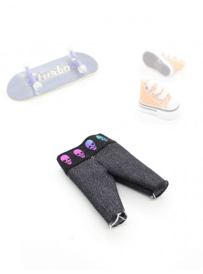 Шорты для фингерборда и фингерсамоката синий Skull Шорты для фингерборда и фингерсамоката синий Skull