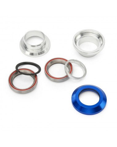 Рулевая колонка Fox стандарт 1 1/8 с чашками синий для трюкового самоката