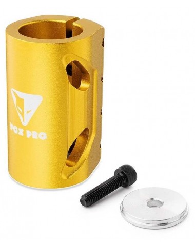 Хомут-О Fox SCS d 28.6 and 31.8, 4 bolts золотой для трюкового самоката