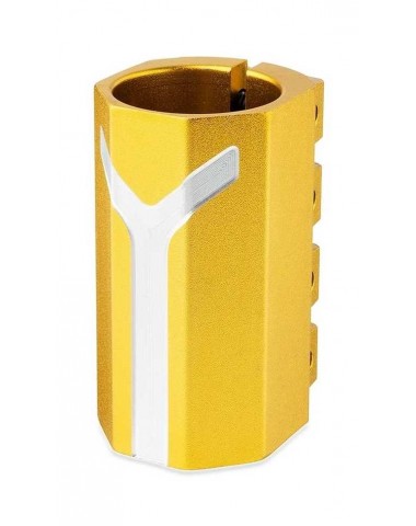 Хомут-Y Fox HIC d 34.9, 4 bolt oversized золотой для трюкового самоката