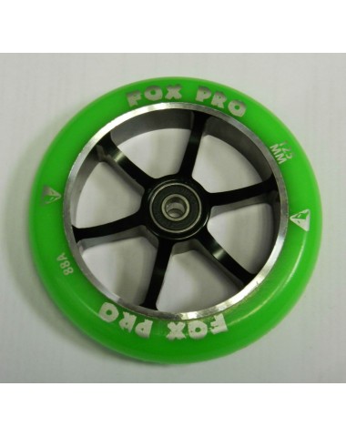 Колесо  6ST 125mm зеленый/черный для трюкового самоката