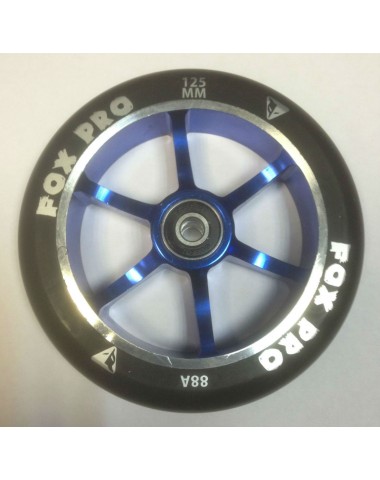 Колесо  6ST 125mm черный/синий для трюкового самоката