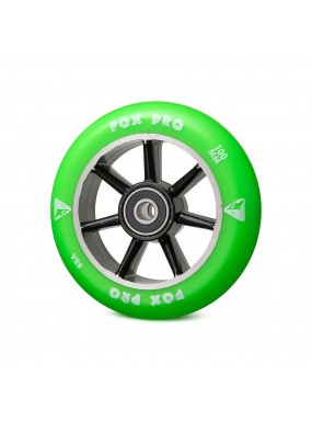 Колесо 7ST 100 мм черный/салатовый