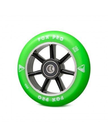 Колесо 7ST 100 мм черный/салатовый для трюкового самоката