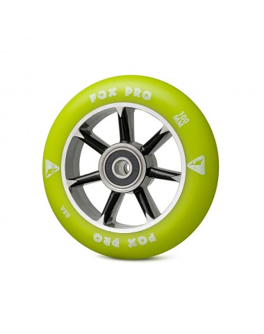 Колесо 7ST 100 мм черный/светло-зеленый для трюкового самоката