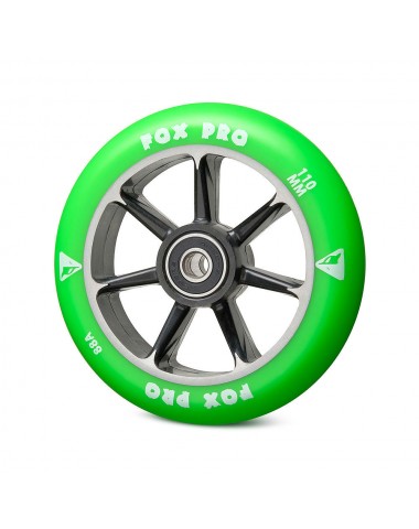 Колесо 7ST 110 мм черный/зеленый для трюкового самоката