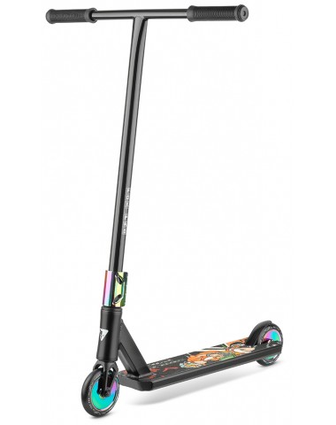 Самокат Fox RAW 3 black/neochrome 2021 Трюковый для детей / подростков