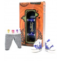 Фингерборд Турбо П10 Гравировка синий + КЕДЫ + ШОРТЫ