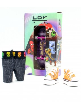 Фингерборд П10 Wide LDR 32мм фиолетовый + кеды + шорты Фингерборд П10 Wide LDR 32мм фиолетовый + кеды + шорты