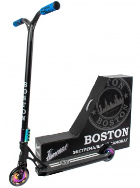 Самокат трюковый Haevner Boston черный матовый/неохром Самокат трюковый Haevner Boston черный матовый/неохром