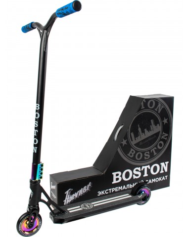 Самокат трюковый Haevner Boston черный матовый/неохром