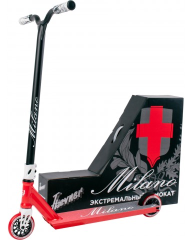 Самокат трюковый Haevner Milano красный/белый