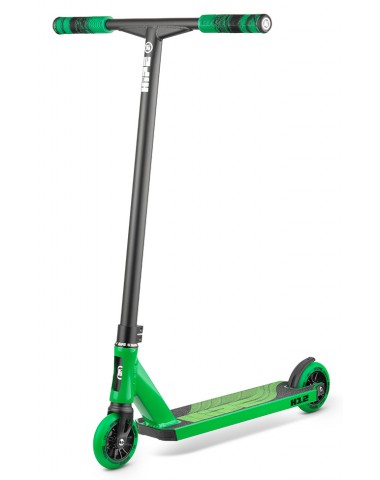 Самокат HIPE H12 black/green 2021 Трюковый для детей / подростков