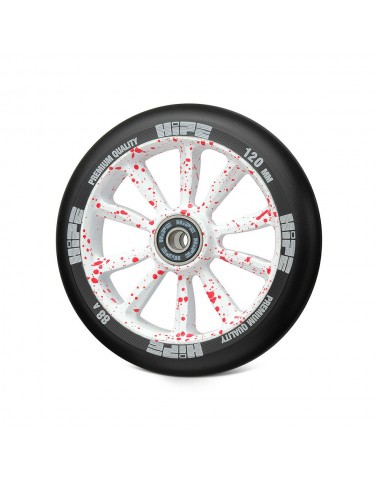 Колесо HIPE WLMT09L 120мм Белый/красный для трюкового самоката