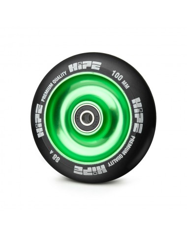 Колесо HIPE Solid  100mm Зеленый/черный для трюкового самоката