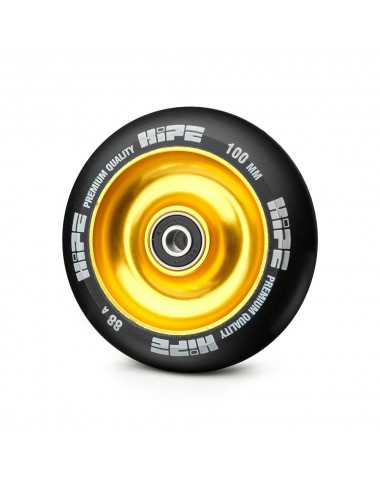Колесо HIPE Solid  100mm Золотой/черный для трюкового самоката