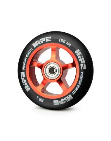 Колесо HIPE 5-Spoke  100mm Красный/черный для трюкового самоката