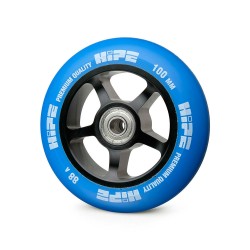 Колесо HIPE 5-Spoke  100mm Черный/синий для трюкового самоката