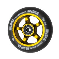 Колесо HIPE 5-Spoke  100mm Золотой/черный для трюкового самоката