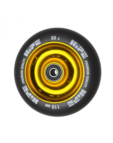 Колесо HIPE Solid  110mm Золотой/черный для трюкового самоката
