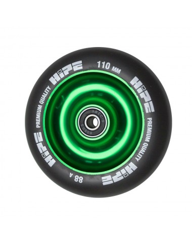 Колесо HIPE Solid  110mm Зеленый/черный для трюкового самоката