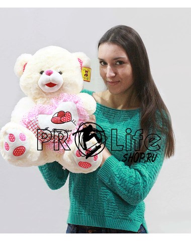 Плюшевый мишка 60 см с сердцем