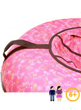 Тюбинг GLAMOUR  розовые звездочки 110 см