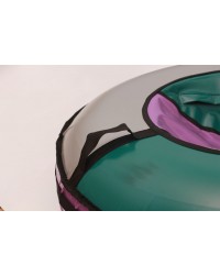 Тюбинг зелено/серебристо/баклажановый  с бортами 80 см