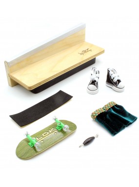 Фингерборд LDR П10 гравировка зеленый + подарочный комплект