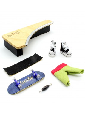 Фингерборд Турбо П10 гравировка синий + подарочный комплект