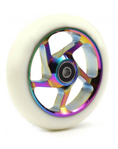 Колесо LDR 120мм 5 spoke белый неохром для трюкового самоката