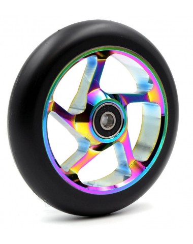 Колесо LDR 120мм 5 spoke неохром для трюкового самоката