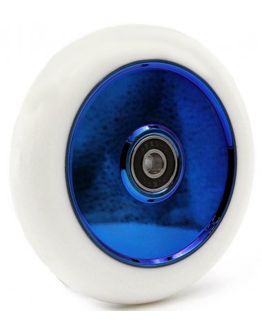 Колесо LDR 110мм hollow core белый синий хром для трюкового самоката