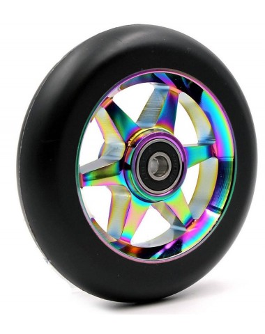Колесо LDR 110мм 6 spoke черный неохром для трюкового самоката