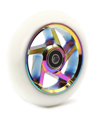 Колесо LDR 110мм 5 spoke белый неохром для трюкового самоката