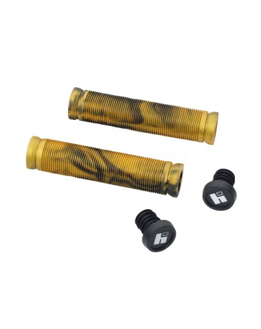 Грипсы HIPE H3 black/golden, 140mm для трюкового / городского / детского самоката