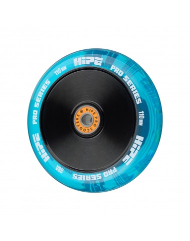 Колесо HIPE H05 110мм прозрачный/голубой для трюкового самоката