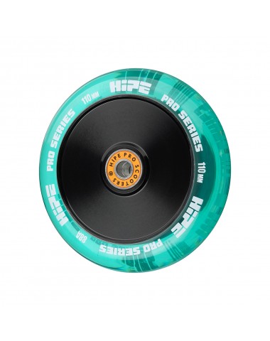 Колесо HIPE H05 110мм прозрачный/зеленый для трюкового самоката