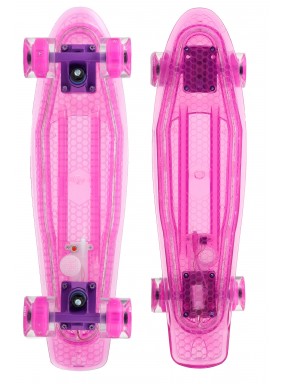 Скейтборд пенни борд LDR Violet Transparent Light светящийся для детей / подростков со светящимися колесами Скейтборд пенни борд LDR Violet Transparent Light светящийся для детей / подростков со светящимися колесами