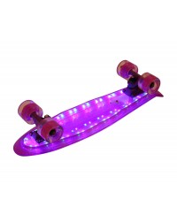 Скейтборд пенни борд LDR Violet Transparent Light светящийся для детей / подростков со светящимися колесами Скейтборд пенни борд LDR Violet Transparent Light светящийся для детей / подростков со светящимися колесами
